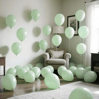 Pastel Macaron Green Latex / Rubber Balloon - Helium Quality - 12 inches - 10PC