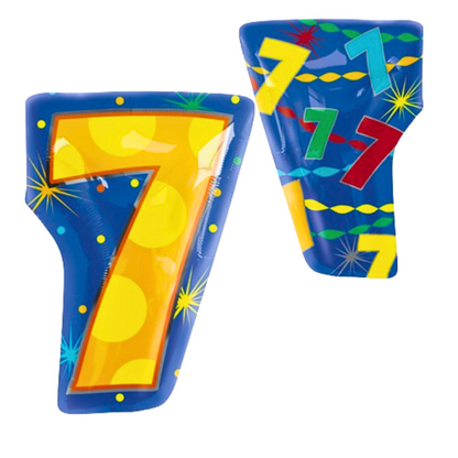 Number 7 Foil Balloon - 18 inches - Helium Quality - 1PC
