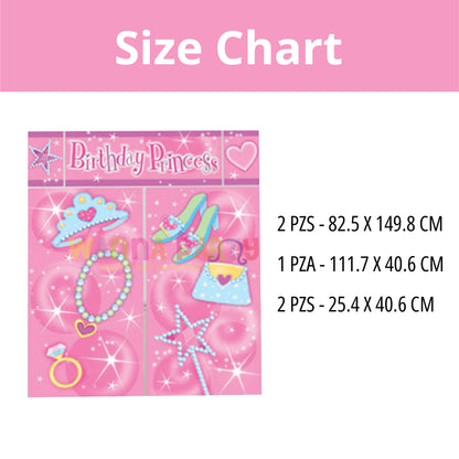 Happy Birthday Princess Scene Setter Set for Wall Decor -  5 PC