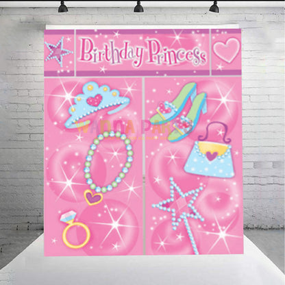 Happy Birthday Princess Scene Setter Set for Wall Decor -  5 PC