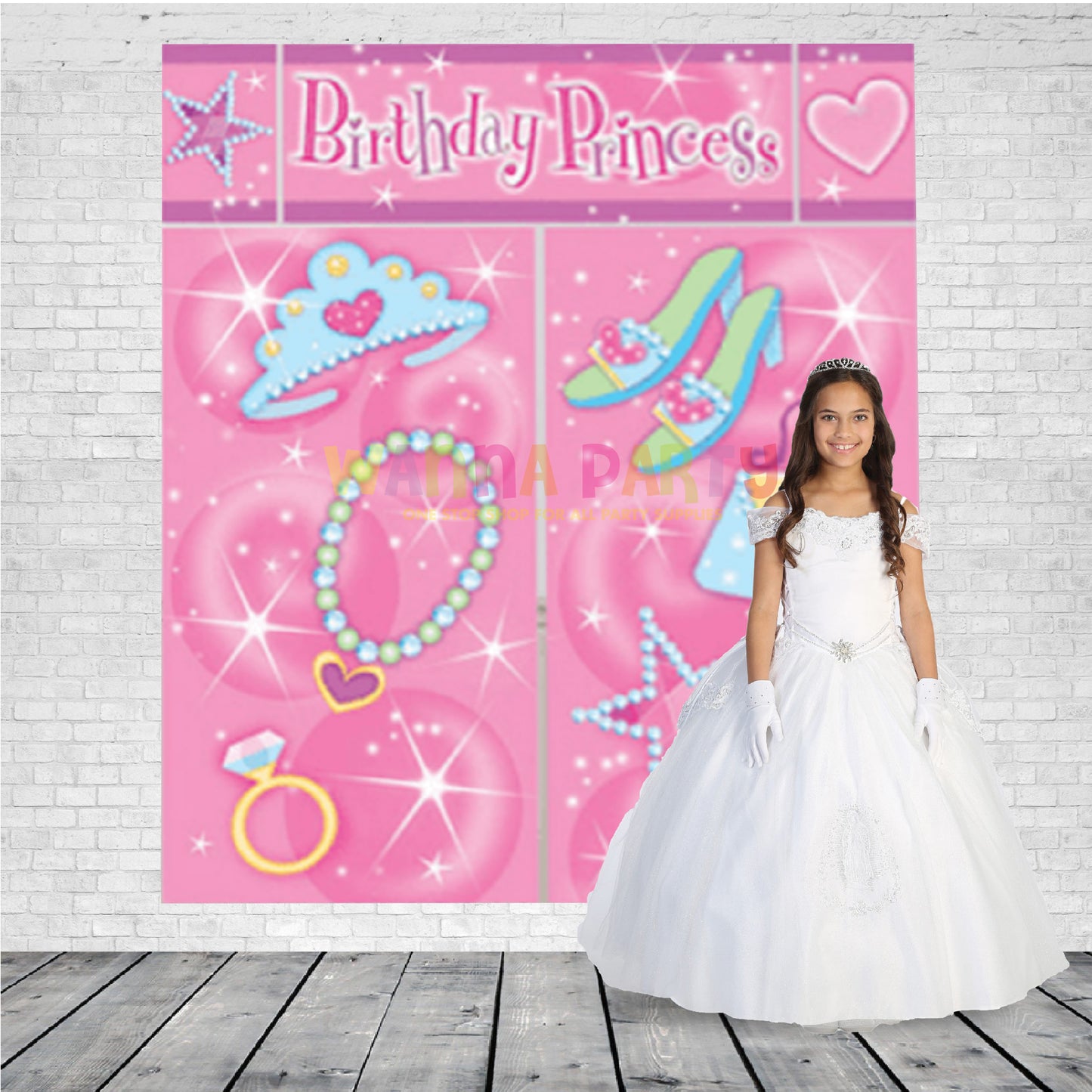 Happy Birthday Princess Scene Setter Set for Wall Decor -  5 PC