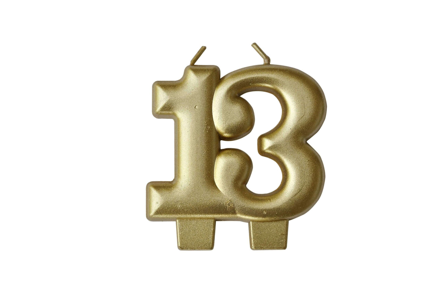 13th Birthday Golden Candle - 3"