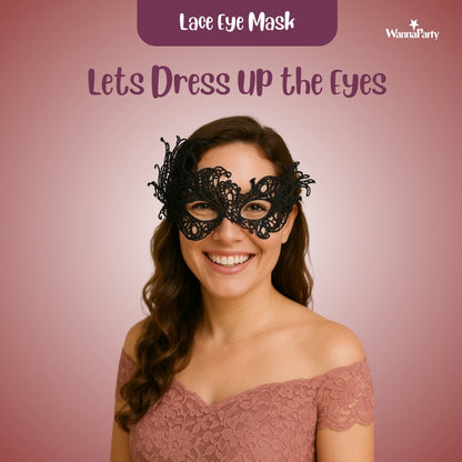 Masquerade Wild Butterfly Black Wired Eye Masks - 1PC