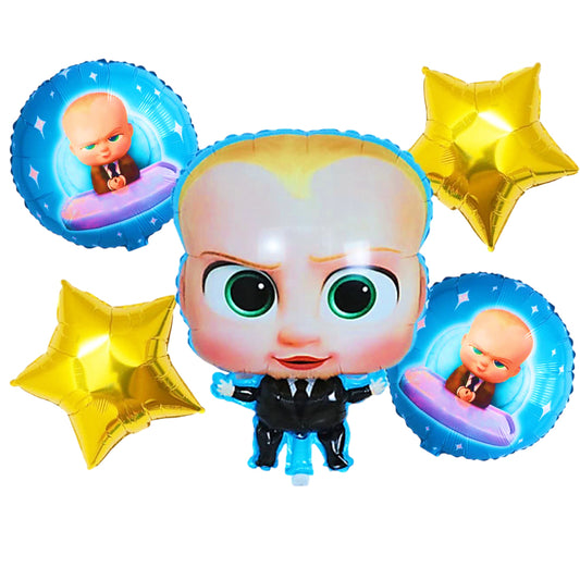 Boss Baby Theme Happy Birthday Foil Balloons - 5PC