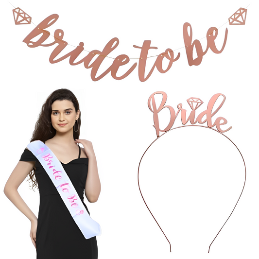 Bride To Combo Pack (Sash, Banner, Headband)