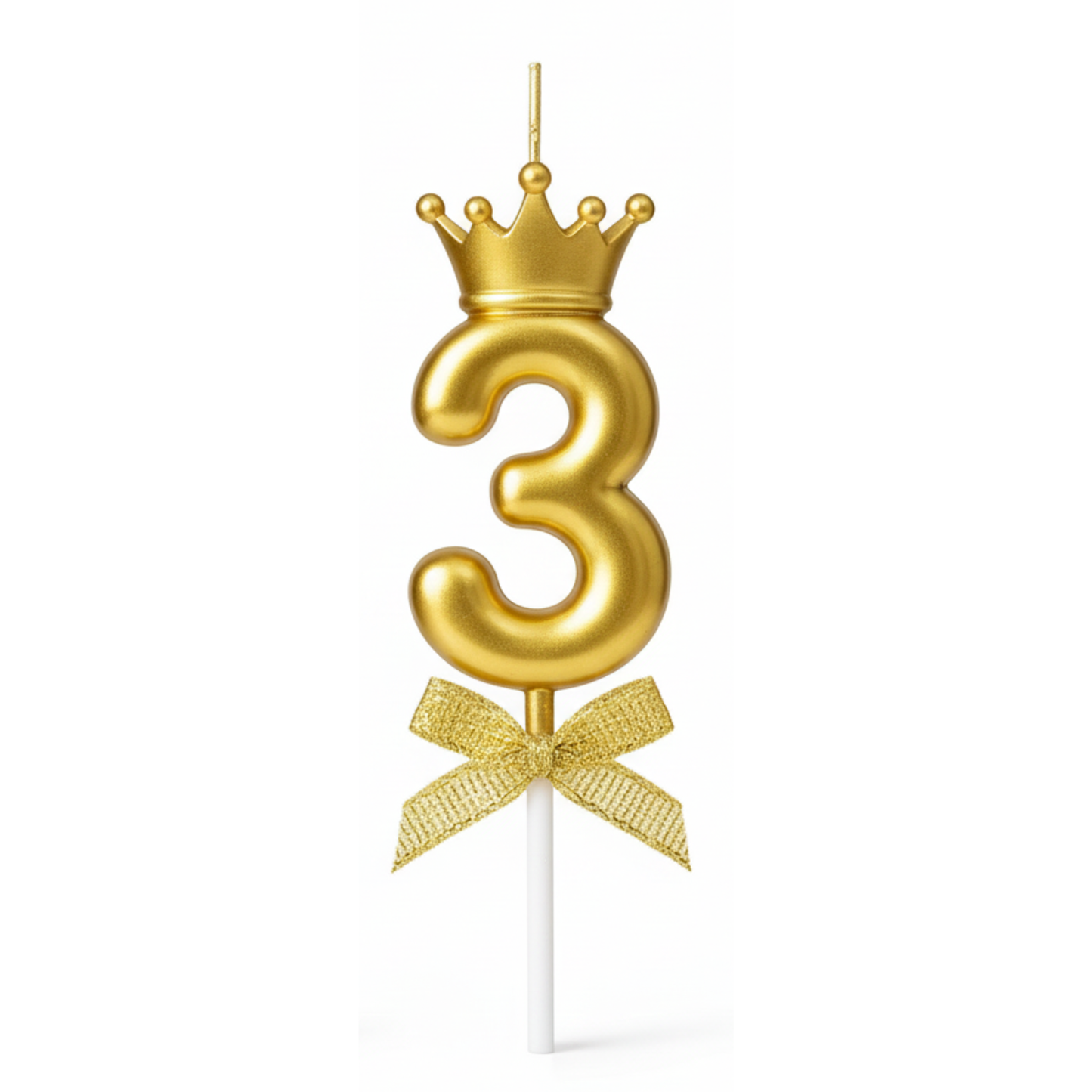 Golden Crown Numerical Candle No. 3