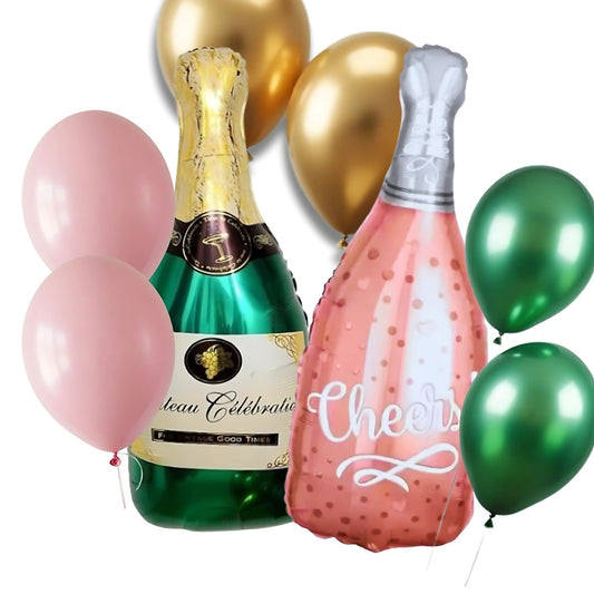 Champagne Party Balloon Combo Kit – Pack of 8