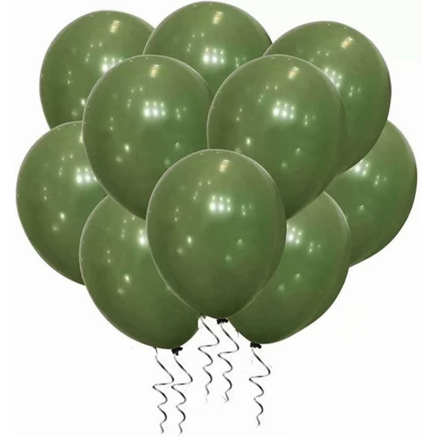 Olive Green Color Balloons 10" - 20 PC