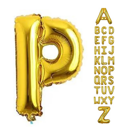 Alphabet P Golden Foil Balloon 40 Inch – Helium & Air Supported Letter Balloon for Birthday, Anniversary & Party Decoration | 1 Pc