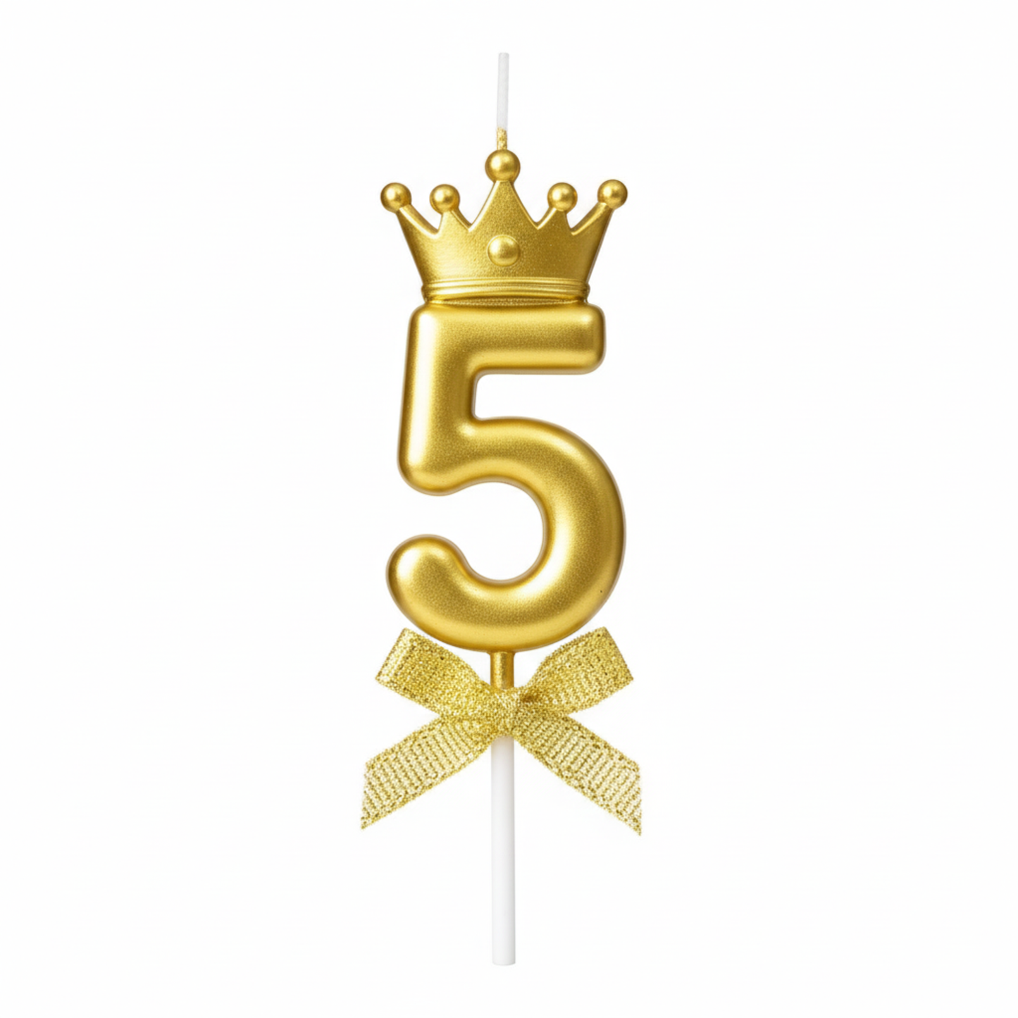 Golden Crown Numerical Candle No. 5