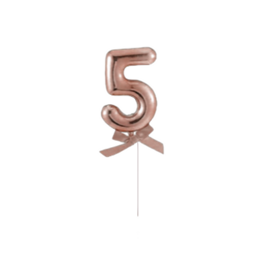 Numerical 5 Cake Topper Rose Gold-1PC