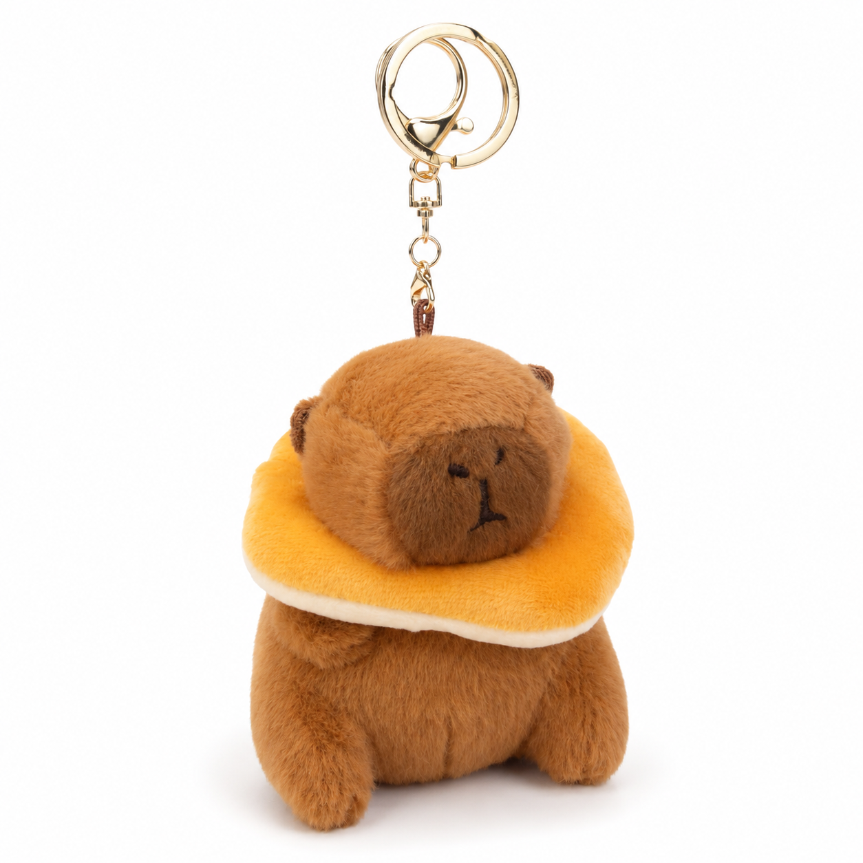 Capybara Neck Pillow Plushy Brown Key Chain - 1PC