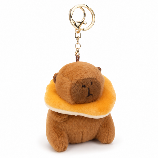 Capybara Neck Pillow Plushy Brown Key Chain - 1PC