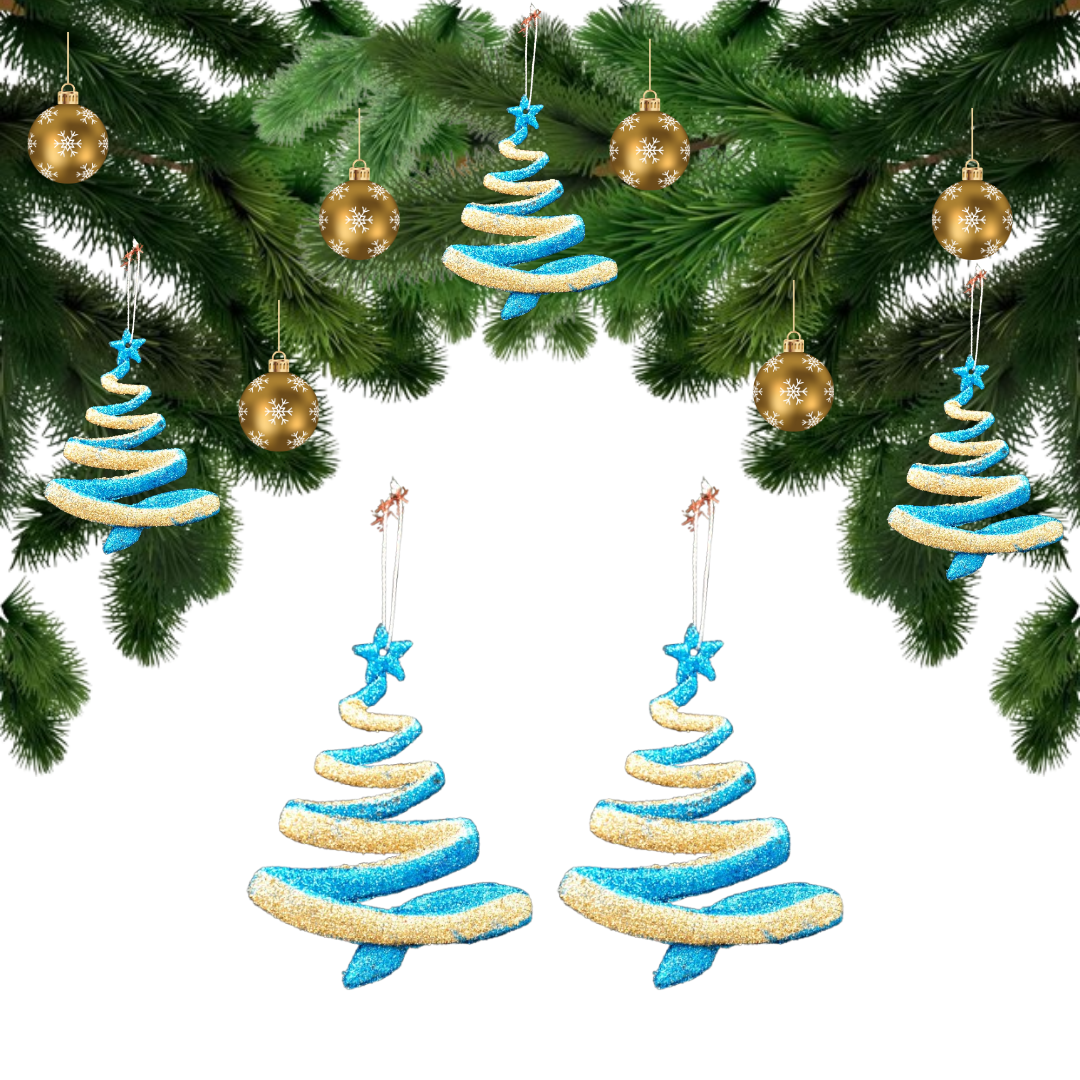 CTO Christmas Tree Shooting Star Hanging Blue - 2P