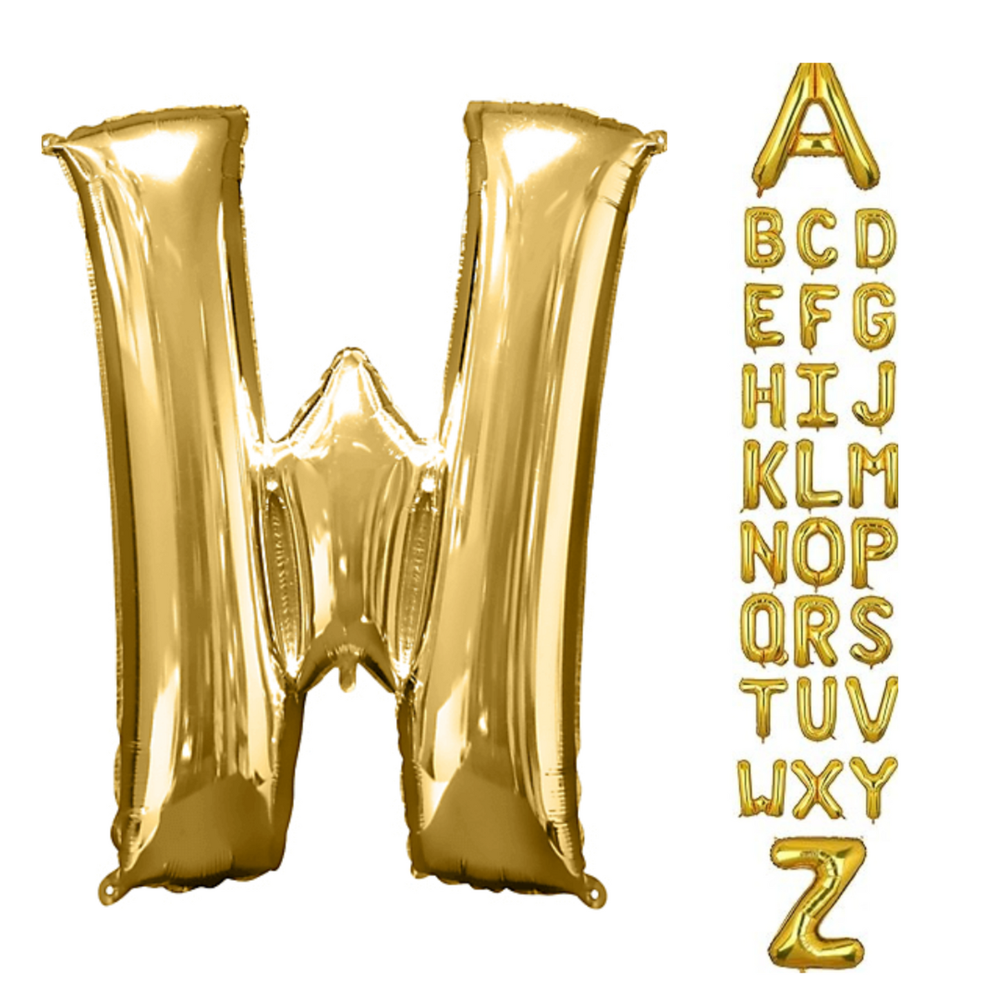 Alphabet W Golden Foil Balloon 40 Inch – Helium & Air Supported Letter Balloon for Birthday, Anniversary & Party Decoration | 1 Pc
