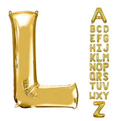 Wanna Party Alphabet L Golden Foil Balloon 40 Inch – Helium & Air Supported Letter Balloon for Birthday, Anniversary & Party Decoration | 1 Pc