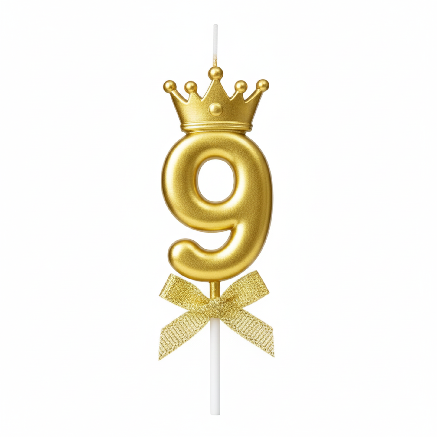 Golden Crown Numerical Candle No. 9