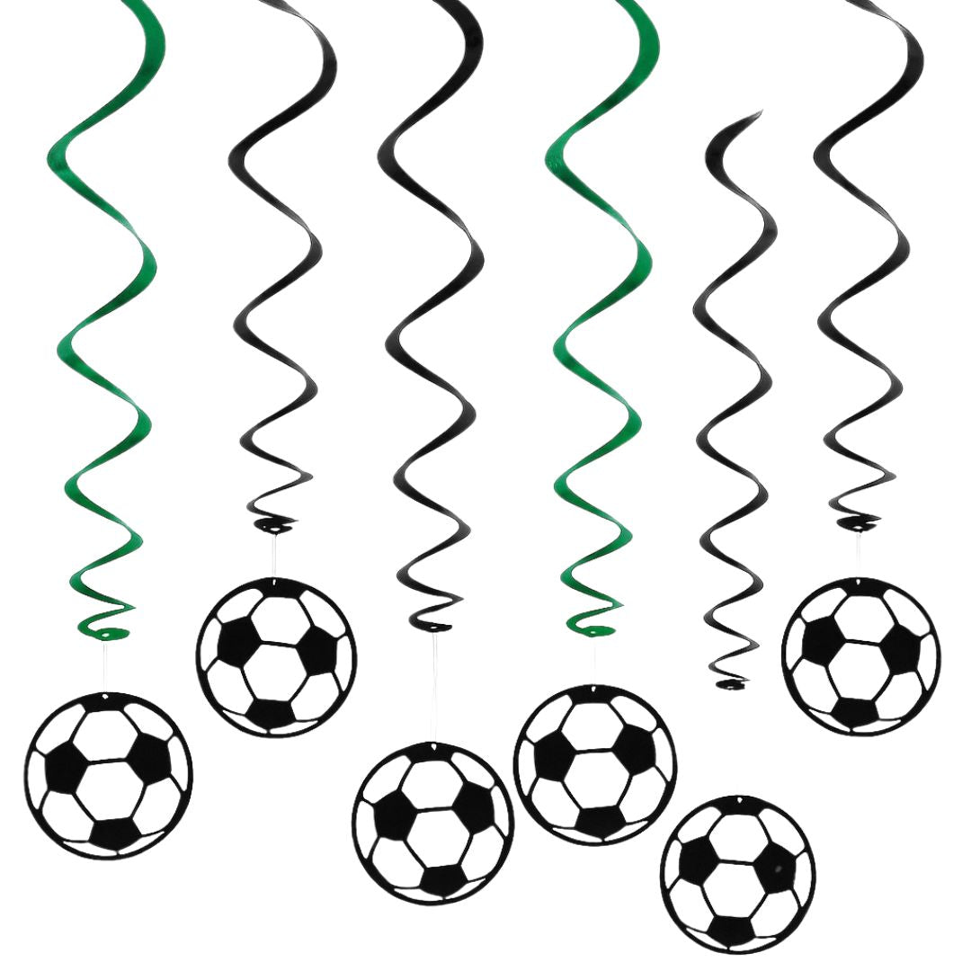 Soccer Swril Decoration - 6PC
