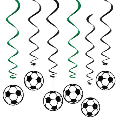 Soccer Swril Decoration - 6PC