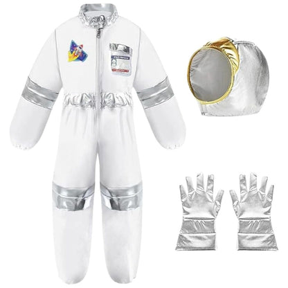 Astronaut White Jumpsuit Costume - Size - L - Age 7 to 9