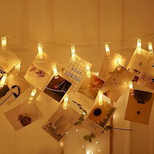 Wanna Party Light Up Photo Clip Garland