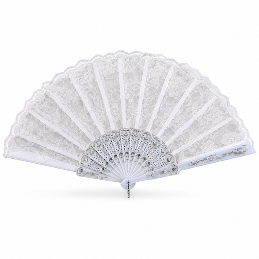 White Net Fan Wedding Favor