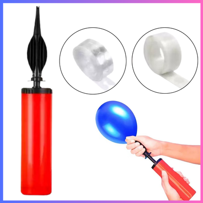 Balloon Pump Decoration Kit with Glue Dots & Arch Strip