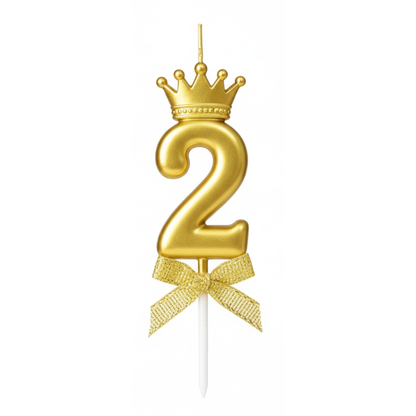 Golden Crown Numerical Candle No. 2