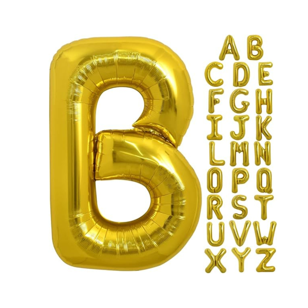 16" Letter B Golden Balloon