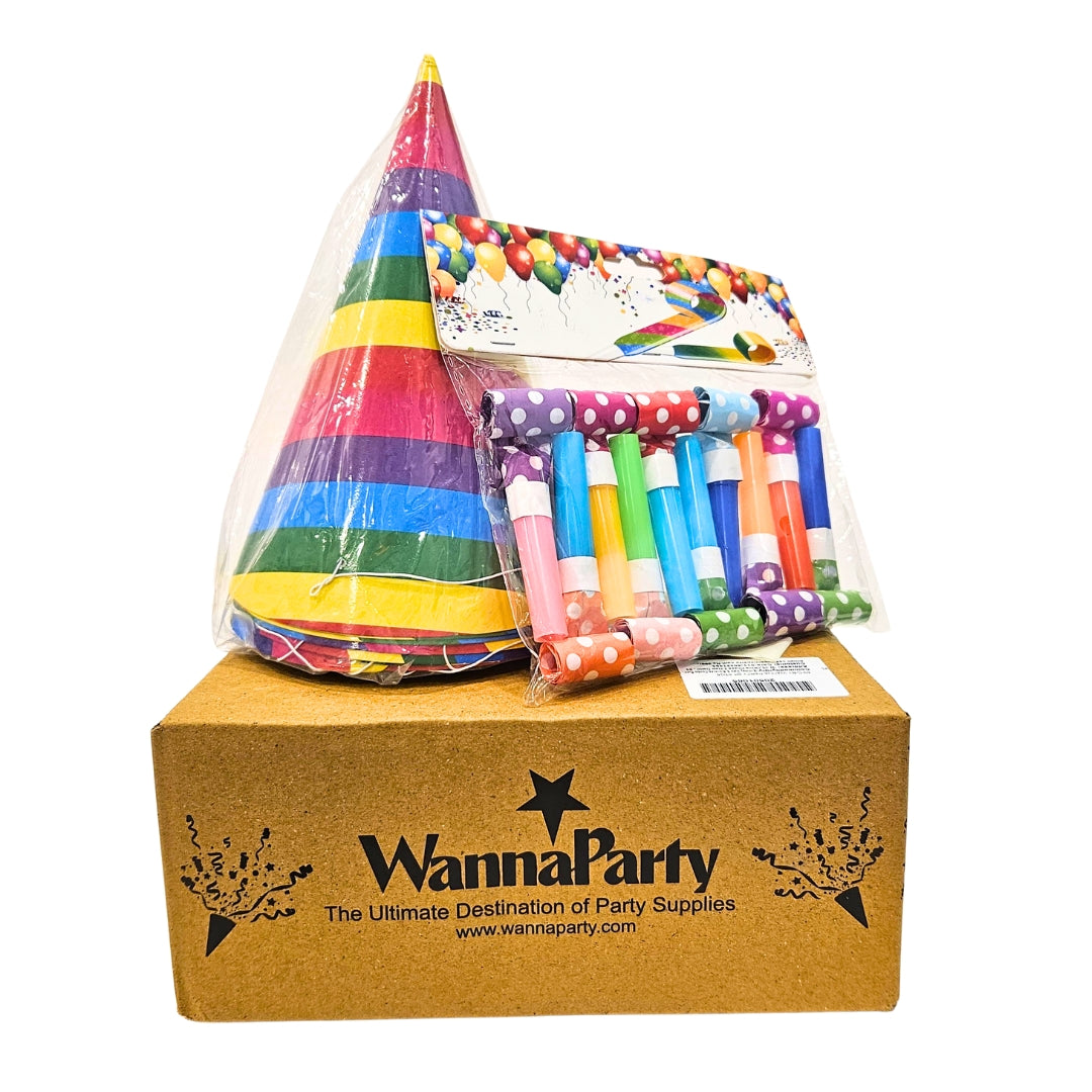 Birthday Hats & Blowouts Combo Pack - 18PC