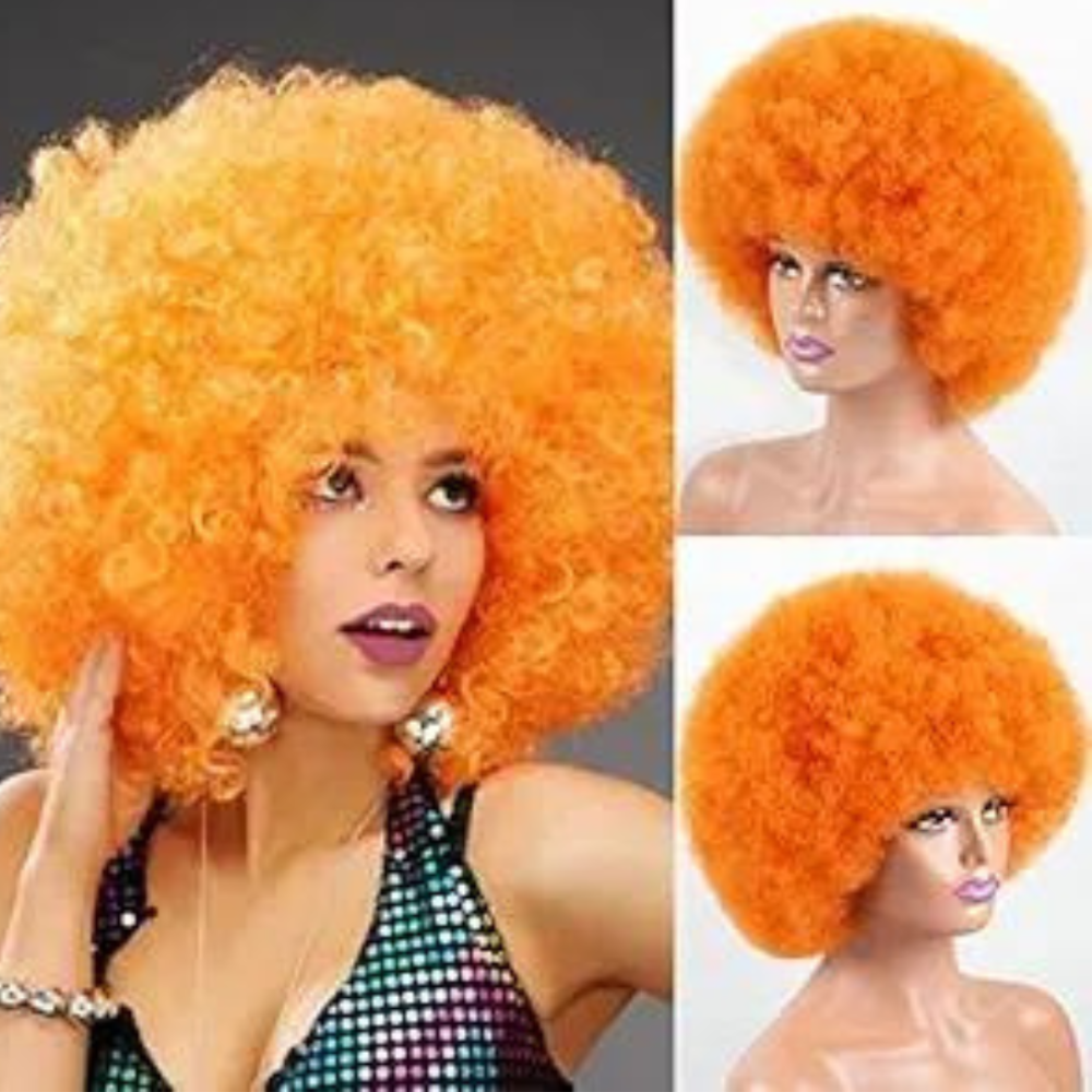 Dense Afro Wigs Orange - 1PC