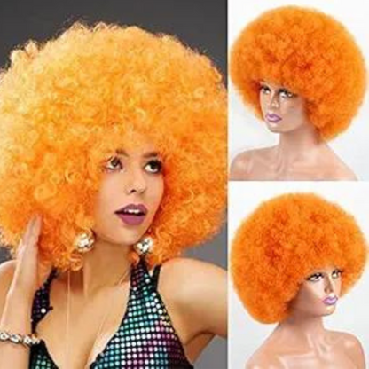 Dense Afro Wigs Orange - 1PC