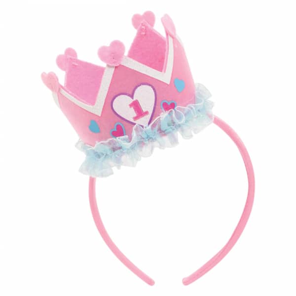 1st Birthday Crown Headband