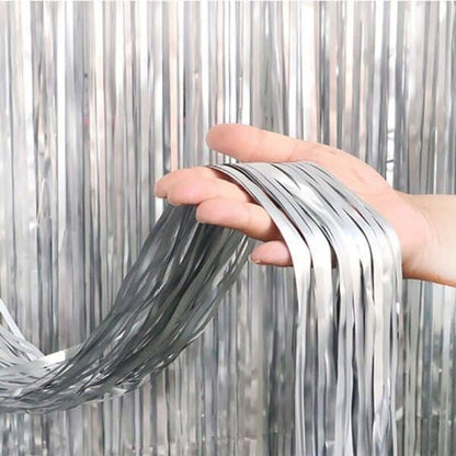 Silver Foil Curtain 7FT X 3 FT