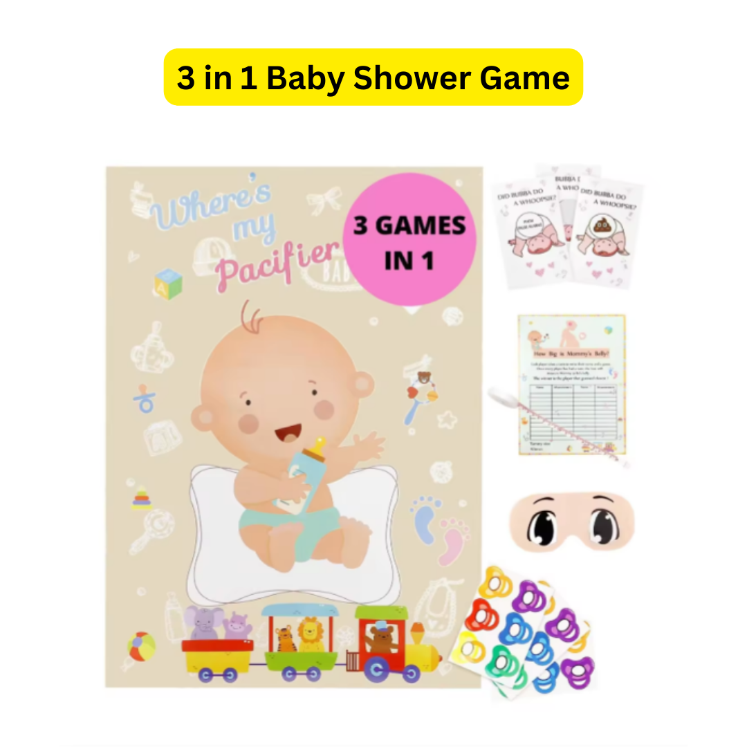 3 in 1 Baby Shower Game