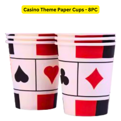 Casino Theme Paper Cups - 8PC