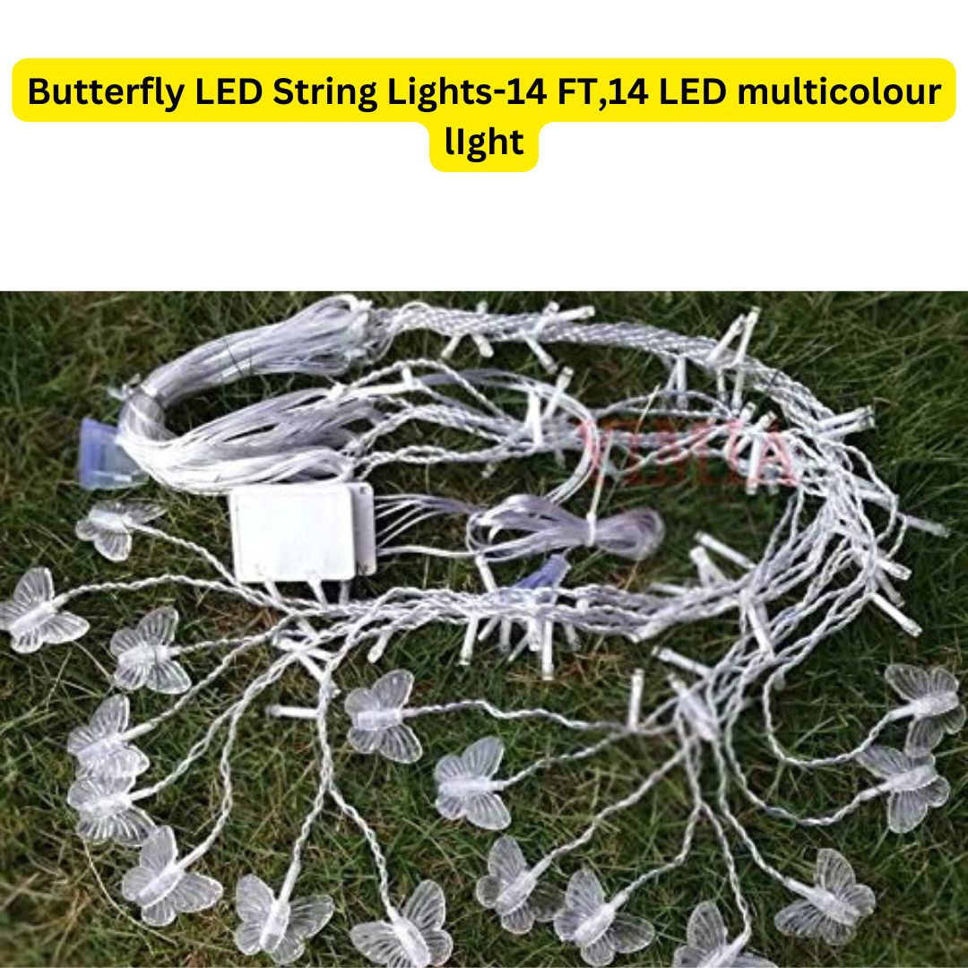 Butterfly LED String Lights-14 FT,14 LED  Multicolor Light