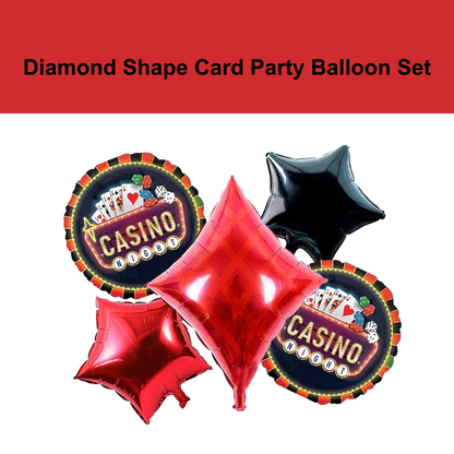 Diamond Shape Card Party Balloon-5Pc