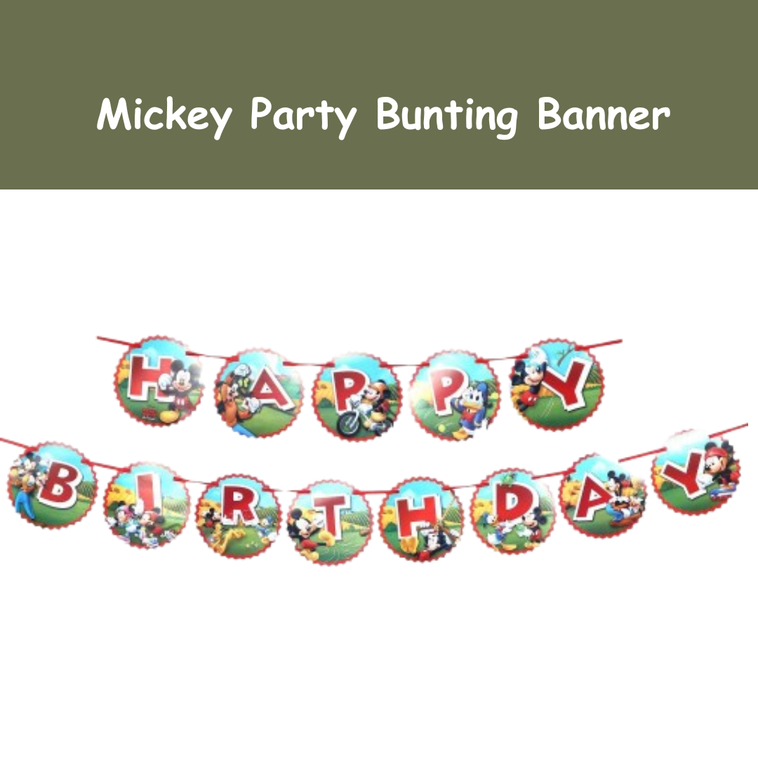 Mickey Party Bunting Banner