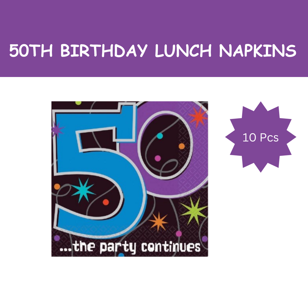 50TH BIRTHDAY LUNCH NAPKINS