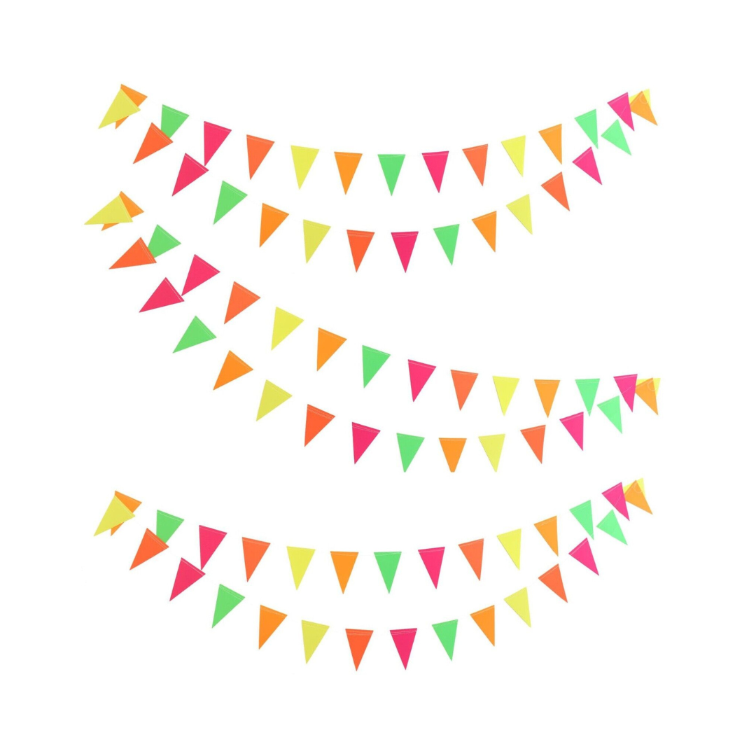 Multicolor Pennant Flag Buntings - Over 6FT