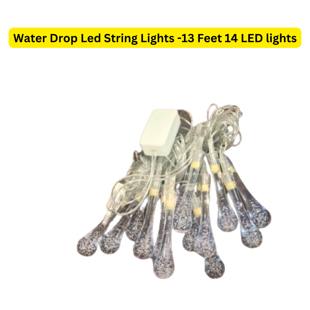 Water Drop Led String Lights -13 Feet 14 LED Lights