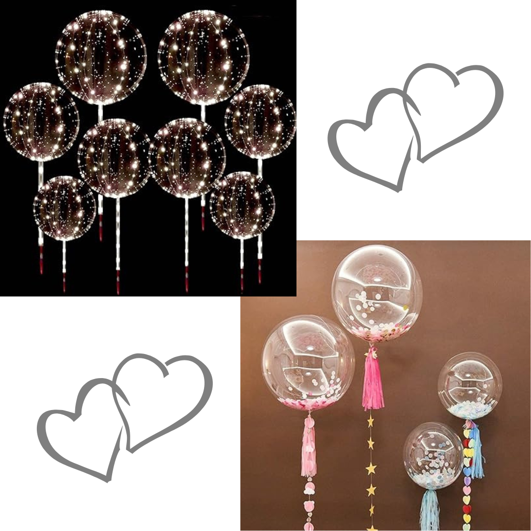 18" Transparent Stuffling Balloon for Balloon Stuffing or Clear Transparent Helium Balloons - 1PC