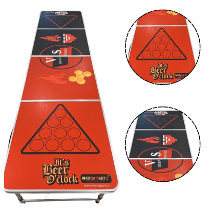 Beer Pong Table Black & Red