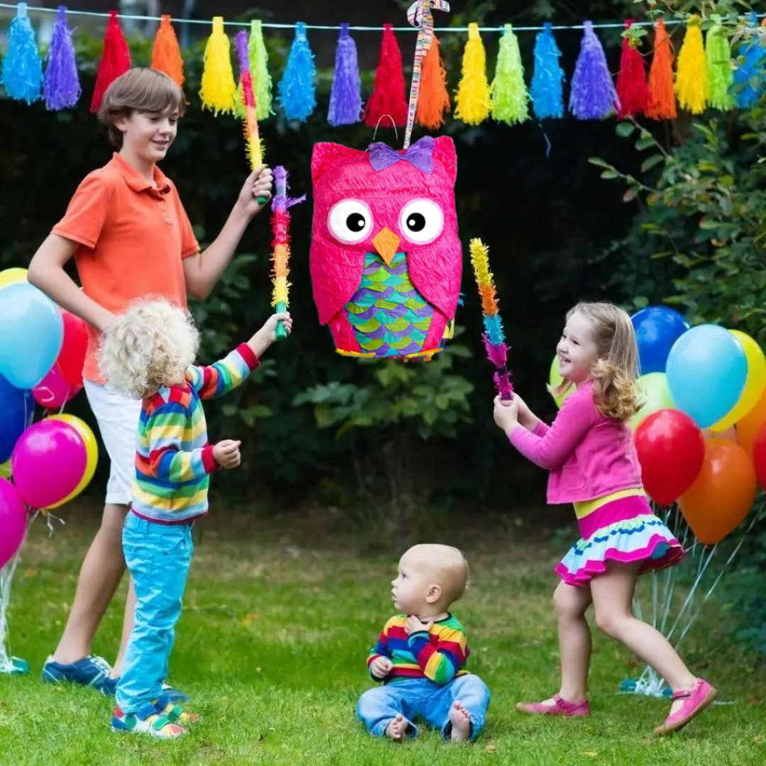 Pink Owl Shaped Pinata