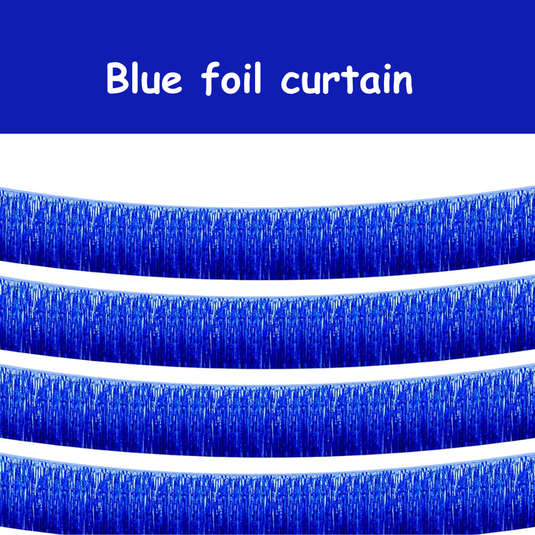 Foil Fringe Bunting Garland Dark Blue - 10FT