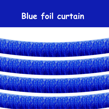 Foil Fringe Bunting Garland Dark Blue - 10FT