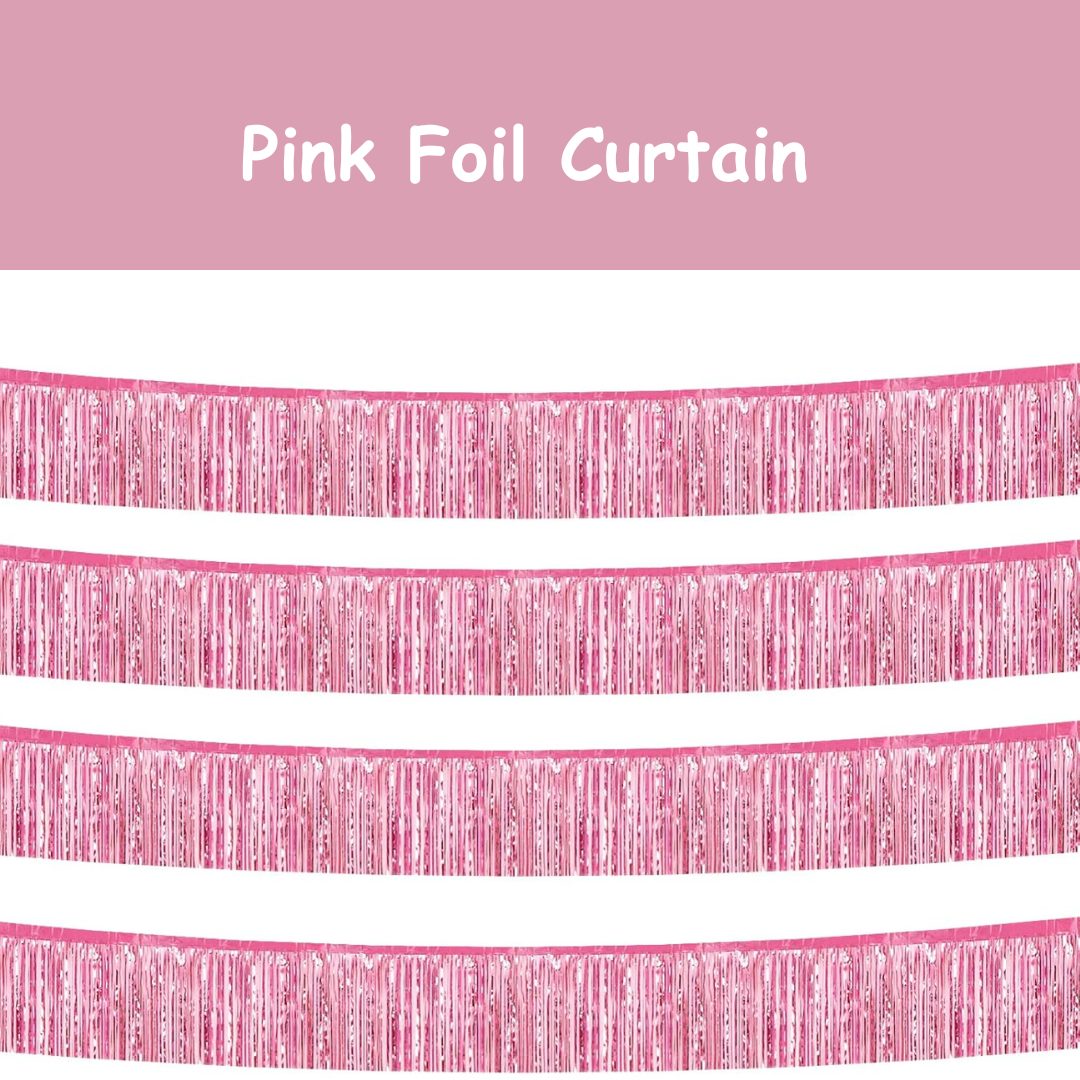 Foil Fringe Bunting Garland Iridescent Light Pink - 10FT