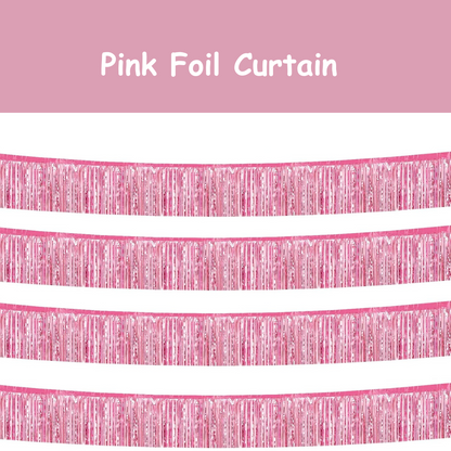 Foil Fringe Bunting Garland Iridescent Light Pink - 10FT