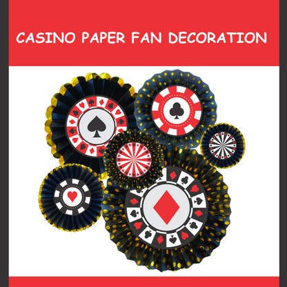 Wanna Party Card Party Paper Fan Decoration Set